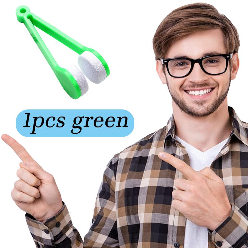 Superfine Fiber Glasses Wipe Clips Portable Microfiber Eyeglasses Cleaning Eraser Spectacles Brush Wiping Tool Eyewear Accessory
