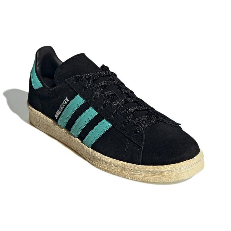 Adidas Campus 80s Atmos Wind and Sea Unisex Sneakers Core-Black Off-White White-Teal GX3952