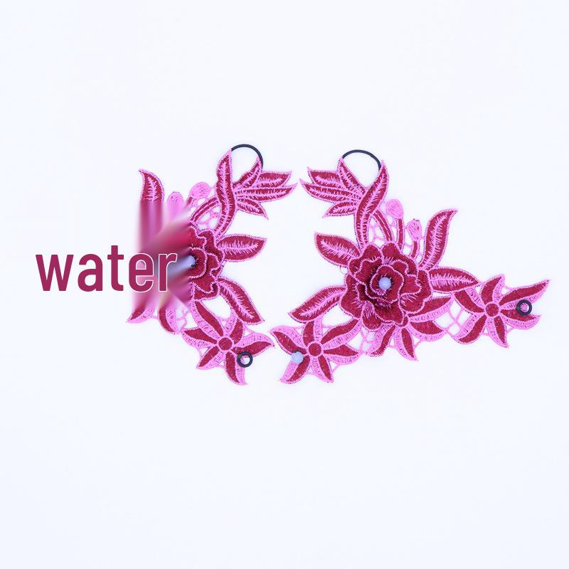 Ethnic Style Embroidered Fingerless Gloves with Wrist Guards for Women