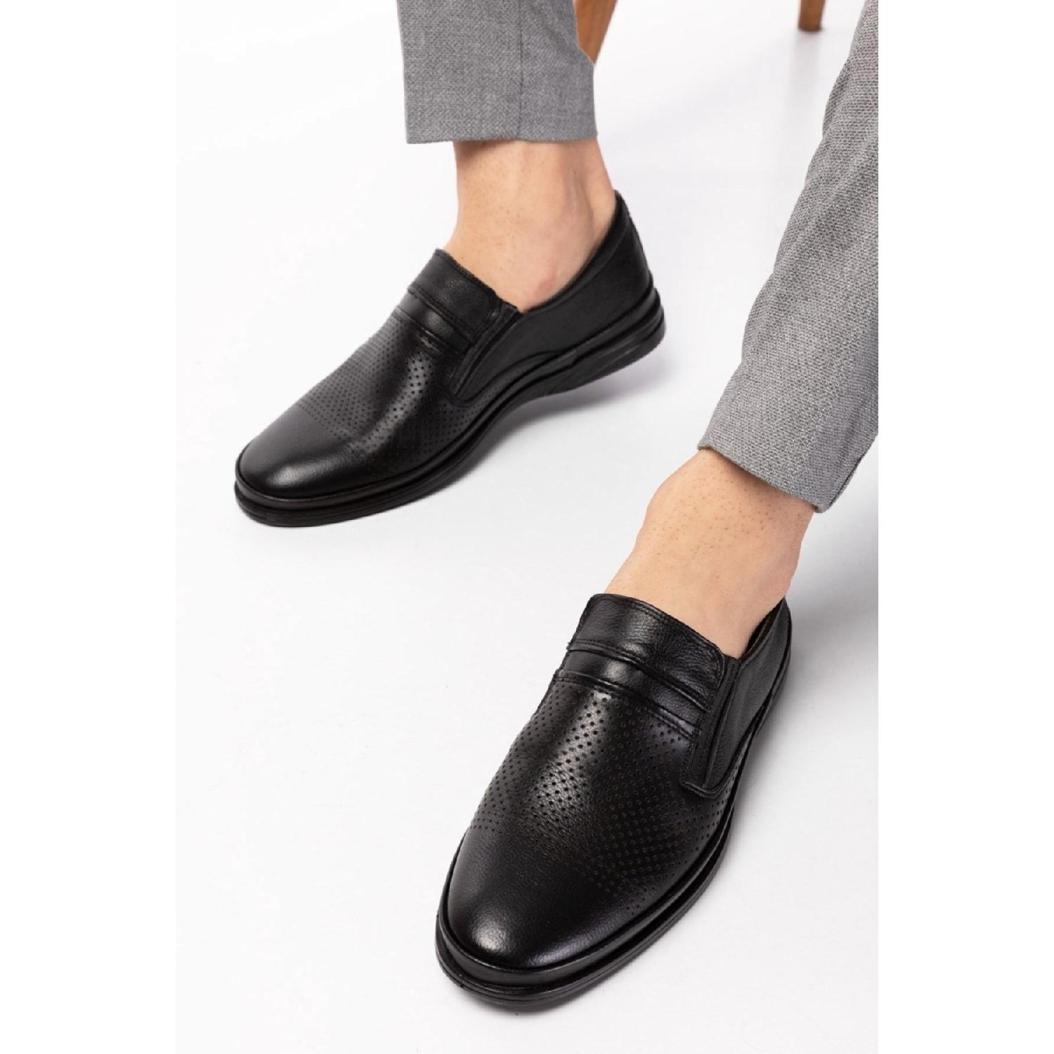 

Натуральна шкіра, ортопедичне, літнє, шкіряне без шнурків, класичне взуття 40 чорний