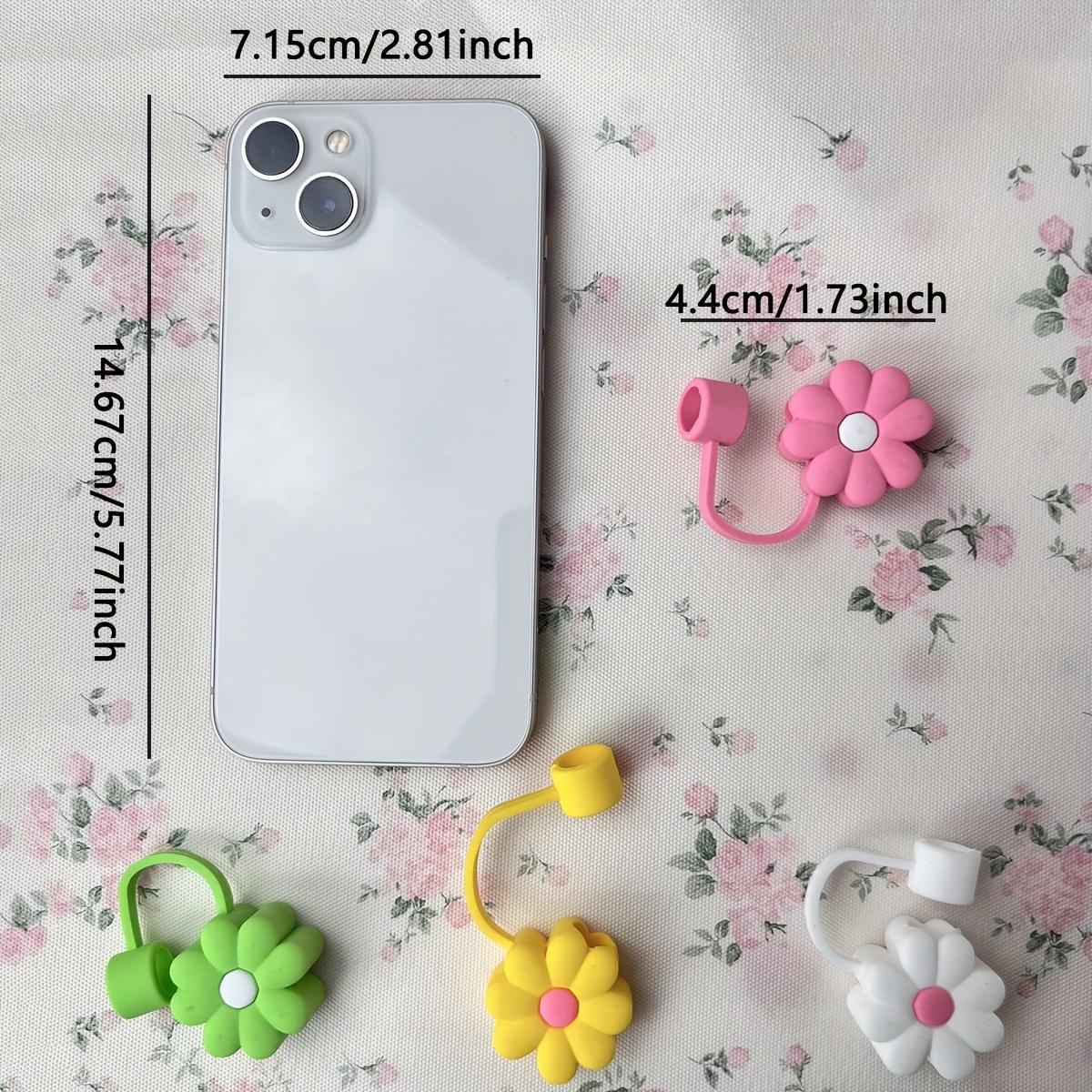 

4pcs- Cute cartoon silicone straw cap Dustproof plug Drink milk tea straw cap 10MM straw plug