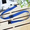 Adults Adjustable Unisex Canvas Belts Vintage Nylon Buckle Elastic Solid Color Long Waistband
