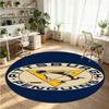 Pittsburgh Penguins Printed Round Crystal Velvet Rug Soft Non Slip Floor Carpet For Bedroom Holiday Gift