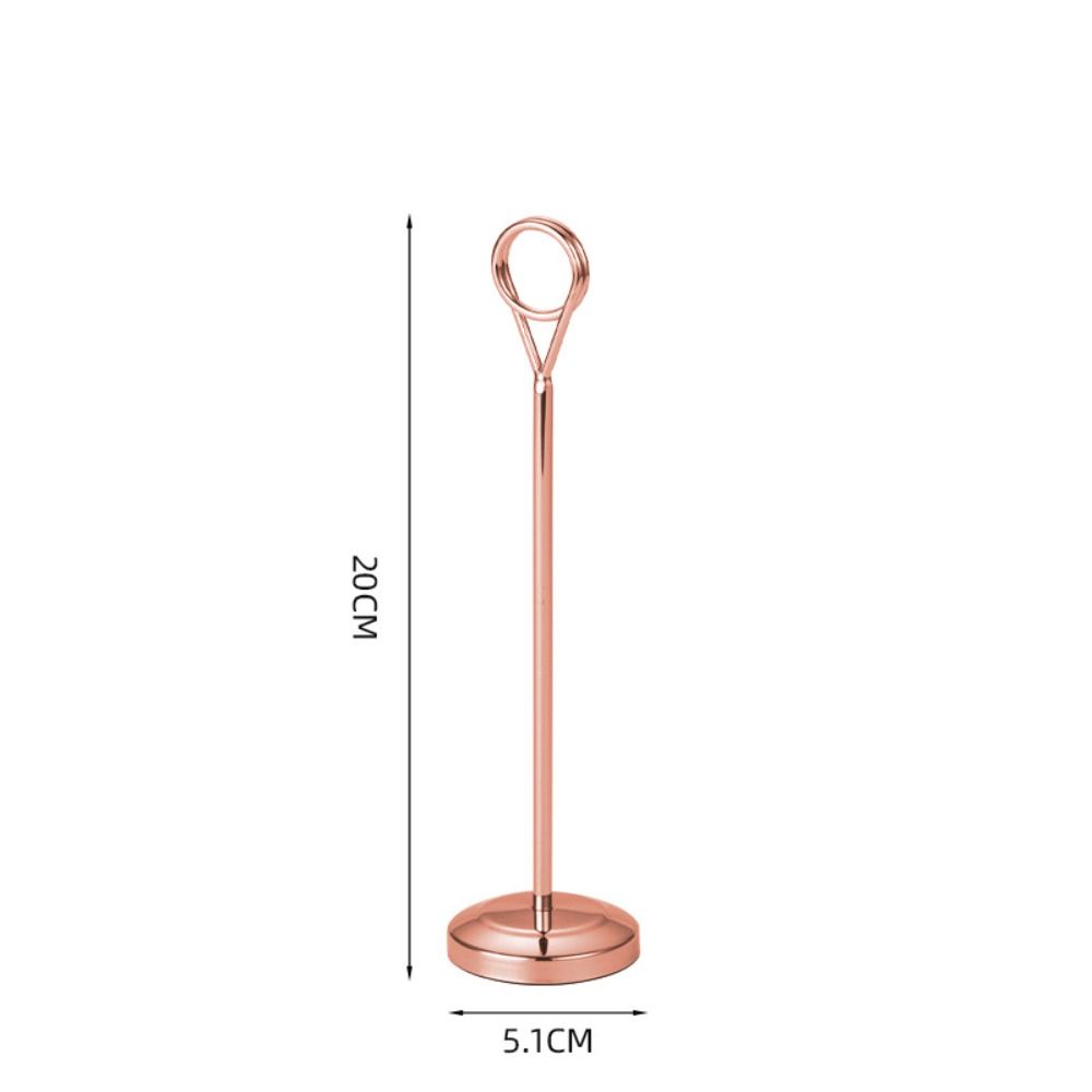 Cute Stainless Steel Round Photo Clip Elegant Note Clamp Stand  Restaurant Table