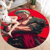 Roronoa Zoro Round Area Rug Carpet Rug For Living Room Bedroom Sofa Playroom Decor Nonslip Floor Mat