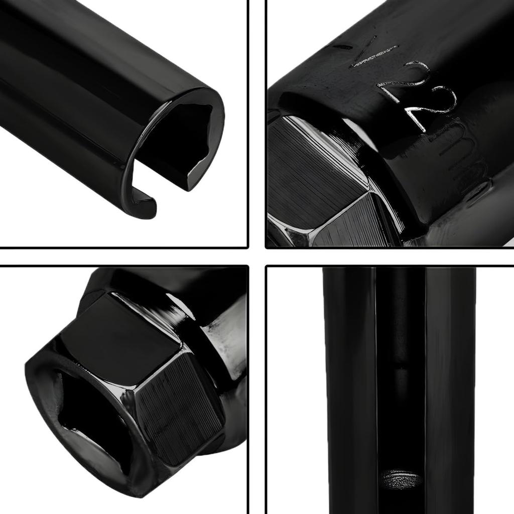 BELOMI Oxygen Sensor Socket With Side Wire Cutout, 3/8 Inch Drive X 0.39 Inch (12Mm) 6-Point Fits All Vehicle O2 Removal And Tallation, 65 Mn Steel