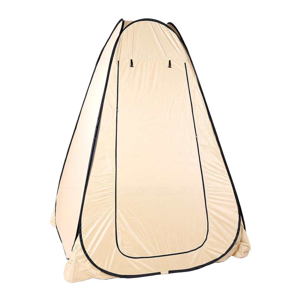 Outdoor Shower Tent Black Coated Water Proof Wind Proof Portable Pop Up Changing Tent with 1 Door 2 Windows for Toilet