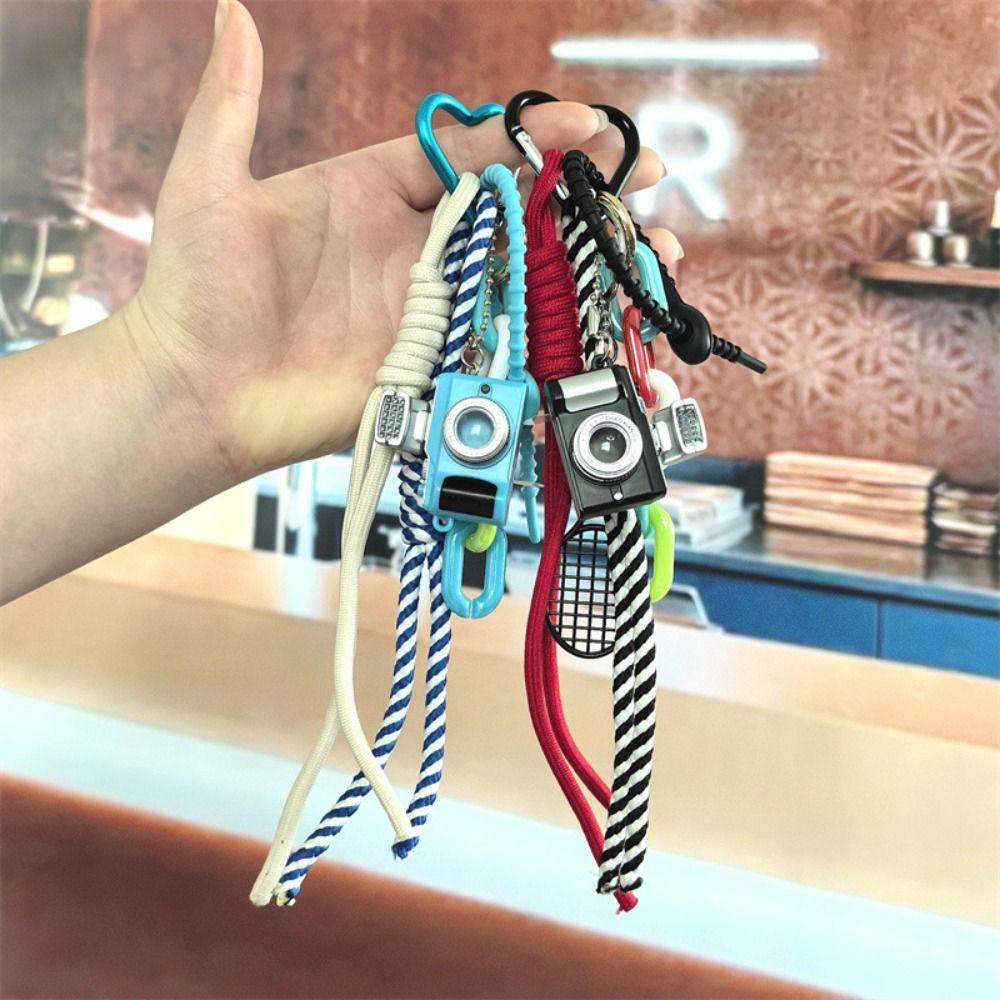 Camera-Shaped Mini Keychain Colorful Couple Hanging Rope Creative Camera Pendant Couple