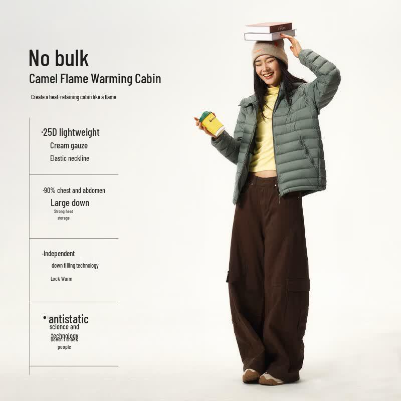 Camel Flame Women's Lightweight Down Jacket