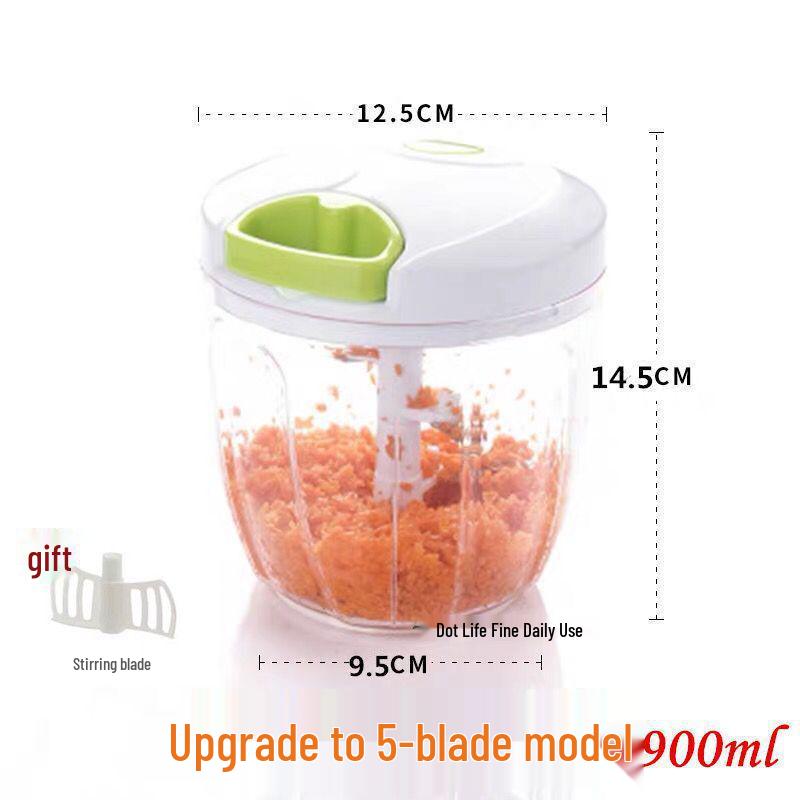 Manuell Kött- och Grönsakskvarn med Handvev: Köksmixer för degfyllning, malning och hackning