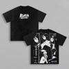 Anime BLEACH Kuchiki Rukia Graphic T Shirt Men Women Washed Cotton T Shirts Vintage Casual Clothing Harajuku Male Loose T-shirt