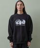 261 Iui Circle Marbling Sweatshirt Black