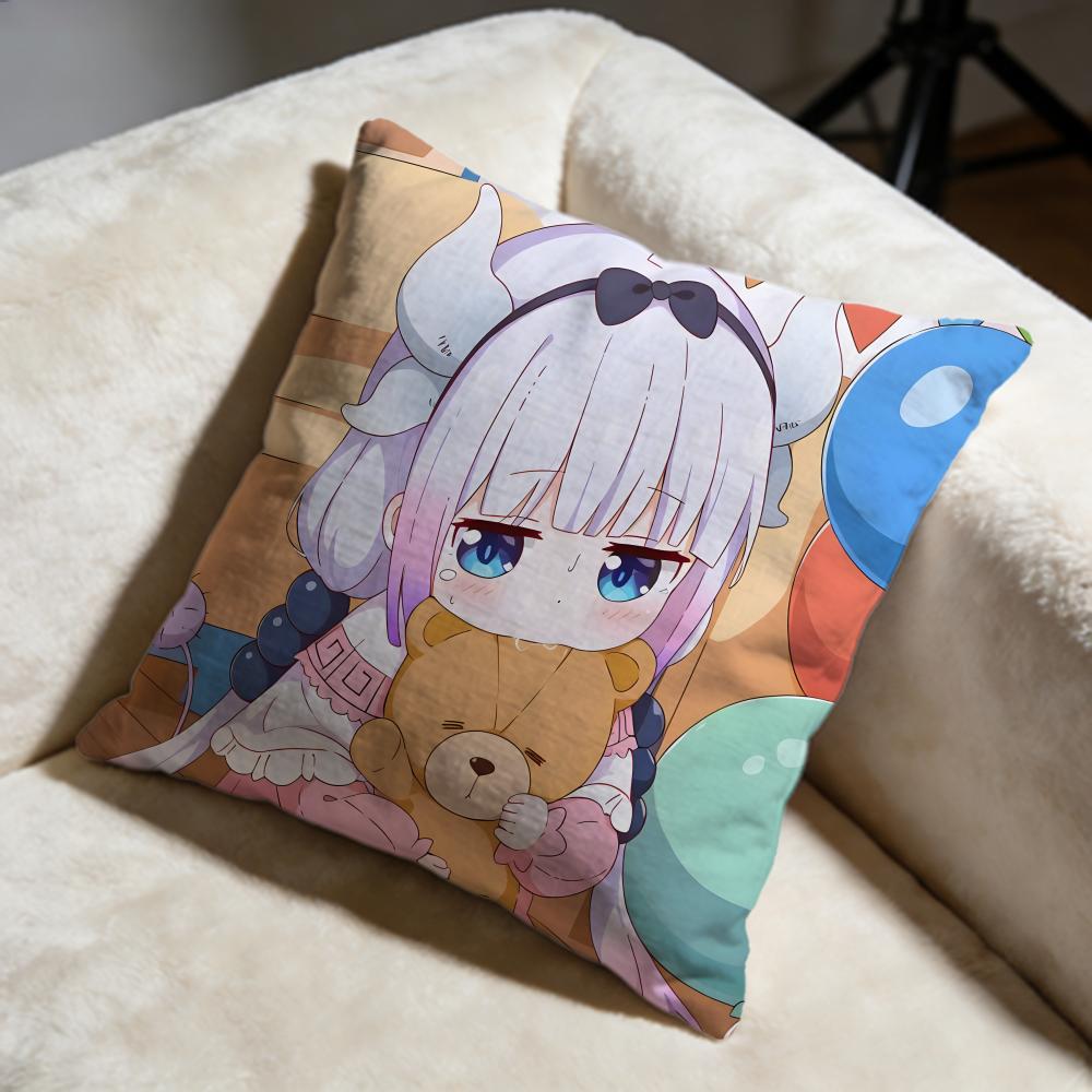 Stylish MMiss Kobayashis Dragon Maidiou Cushion Cover Soft Decorative Pillow Case Suitable for Bedroom Sofa Car Travel Use