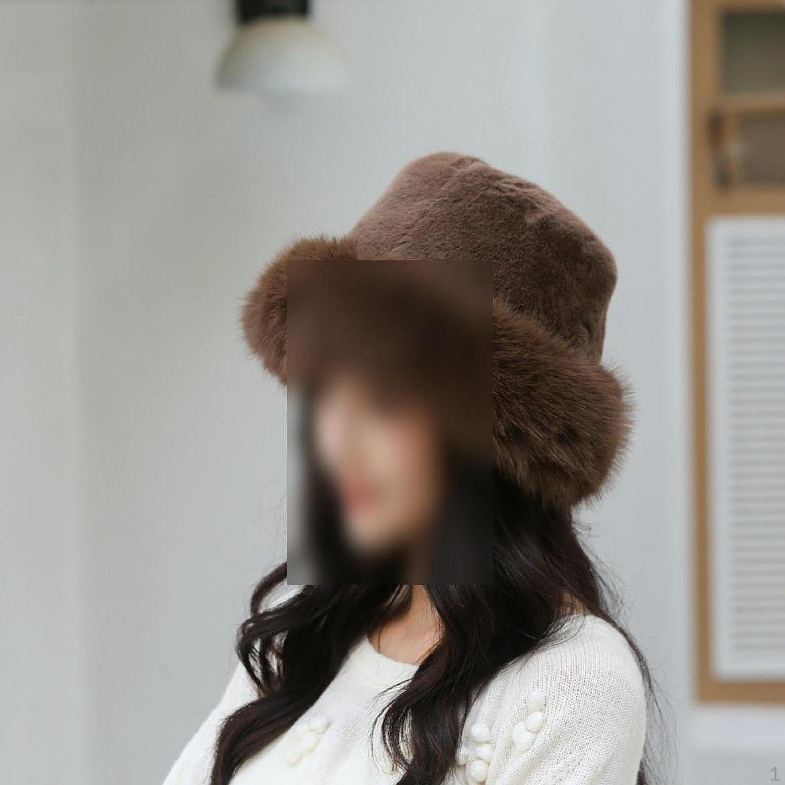 

Зимняя панама теплая для прогулок на улице для женщин и девушек коричневый