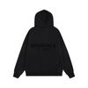 ESS Double-Line Flocked Letter Hoodie - Unisex Loose Fit Plus Velvet Hooded Jacket by Trendy American Brand
