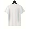 European Size Plus Size Men's T-Shirt  Cotton, Minimalist Fashion, ECG Line Print On Chest, Comfortable Casual Short-Sleeved T-Shirt for Summer