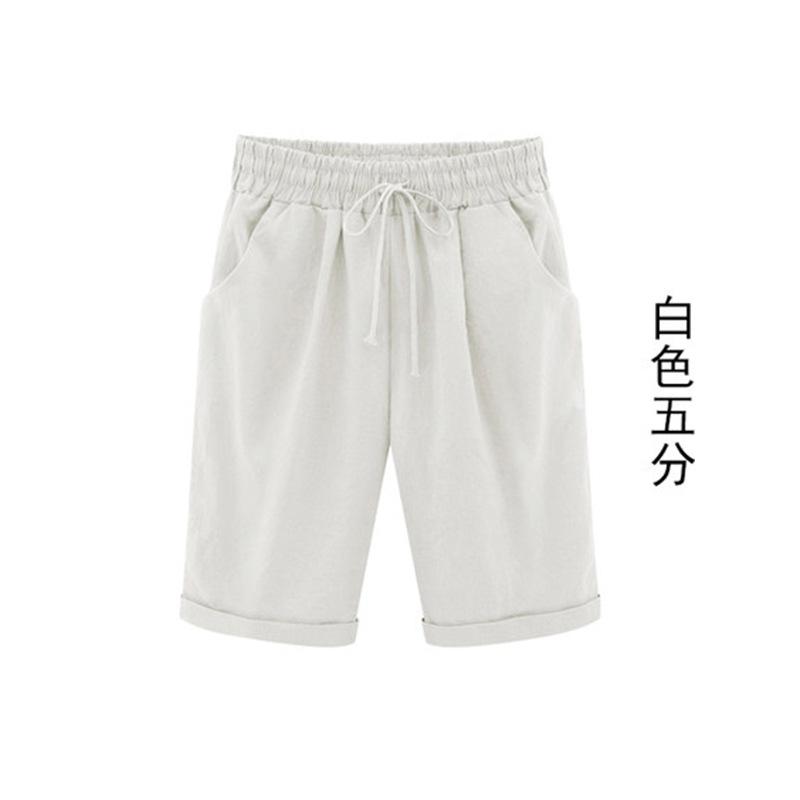 

Легкие однотонные женские брюки Five Trousers Женские летние тонкие спортивные брюки большого размера на завязках из быстросохнущей ткани XL белый