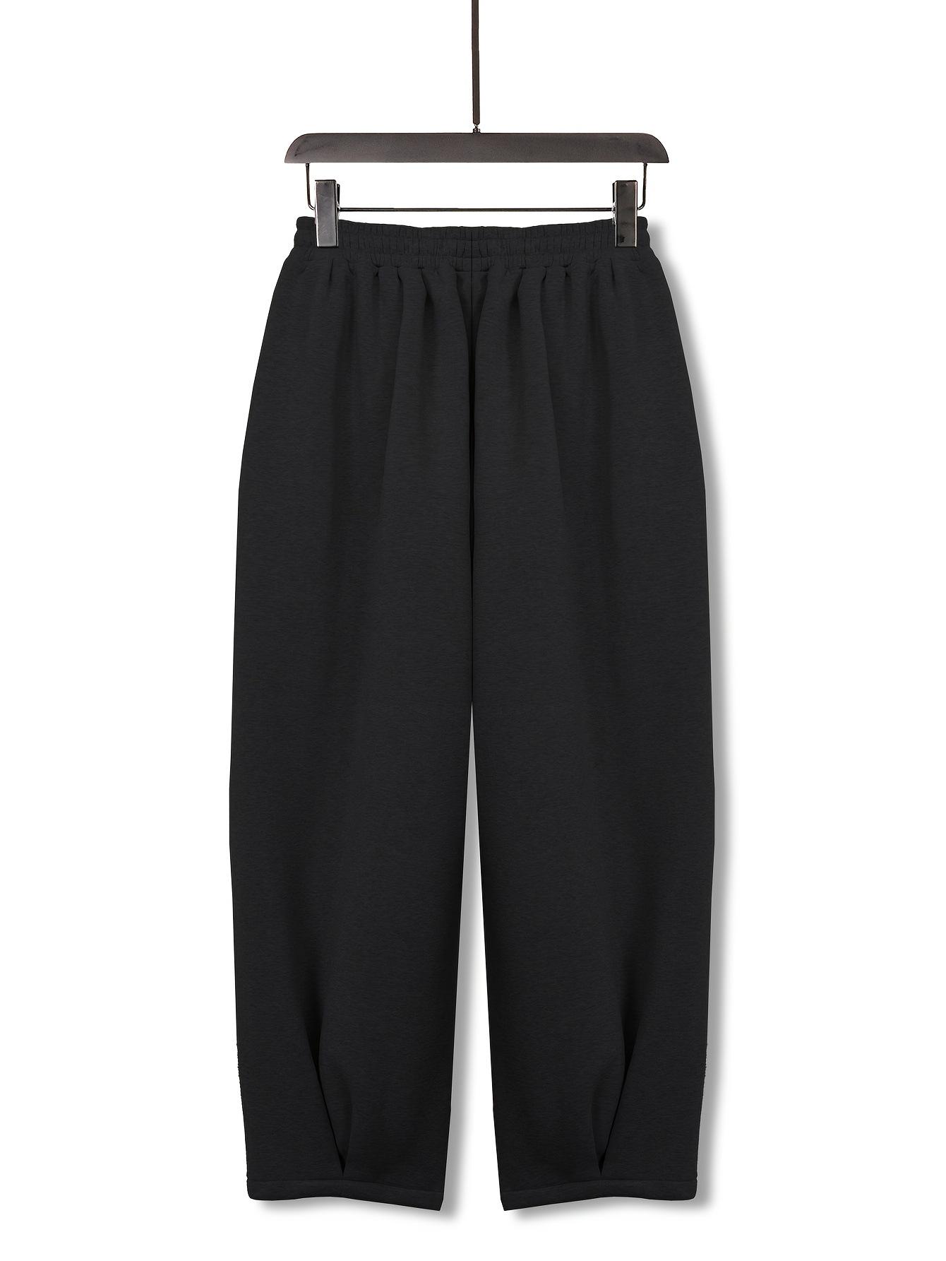 

2024 Ретро Мужские Спортивные Повседневные Брюки Широкого Покроя Large чёрный