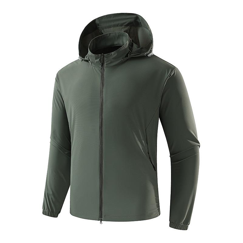 UPF50+ Antibacterial Sun Protection Lightweight Breathable Clothing 2XL лес зеленый