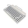 Mechanical Keyboard 83 Key Knob Control Round Keycaps Ergonomic Plug and Play 3 Modes Wireless Keyboard for Phone
