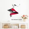 New Creative Hand-Painted Kiss Wall Sticker Self-Adhesive Home Decor for Bedroom Living Room Wall Decoration