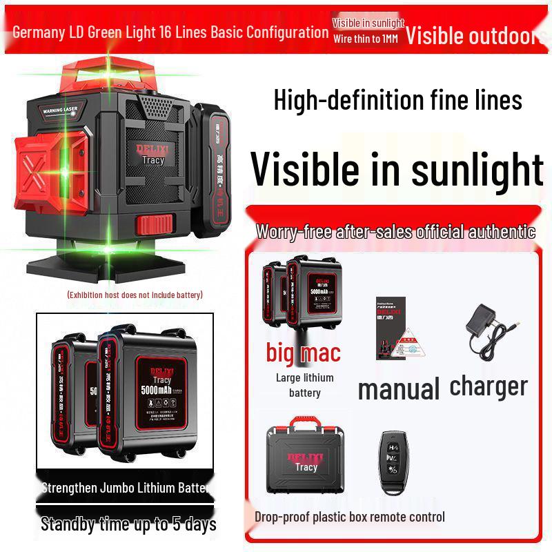 High Precision Green Laser Level: New Model Outdoor Wall and Floor Sticker