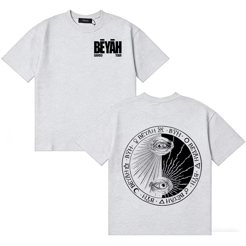 Singer Damso Harajuku Graphics Tshrit Double Sided Print Oversized Cozy Short Sleeve T Shirt Unisex Women Retro Music Fans Clothing