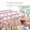 Windproof Drying Rack Plastic 32 Clip Hanger Young Students Sock Rack Baby Home Multi-functional Drying Rack Durable