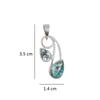 Turquoise & Topaz Pendant: 925 Sterling Silver Jewelry Gift