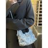 Unique Women's Bag High-Quality Texture Handbag Crescent Bag Versatile Fashion Denim Crossbody Bag Hot Girl Style Simple Shoulder Bag