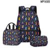 Classic Novelty Peculiar Cool Dinosaur 3D Printed 3pcs/Set Student School Bags Laptop Daypack Backpack Lunch Bag Pencil Case