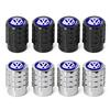 4PC Aluminium Car Tire Valve Stems Cap Gear-Shaped-Valve For Volkswagen TSI TDI R32 MK4 GTI Golf Polo Tiguan Passat Jetta Touran