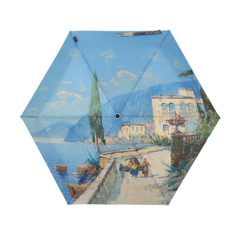 Kui Oil Painting Compact Umbrella