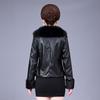Europe, America, autumn and winter new imitation fur jacket women's short leather integrated mink middle-aged mother leather jacket
