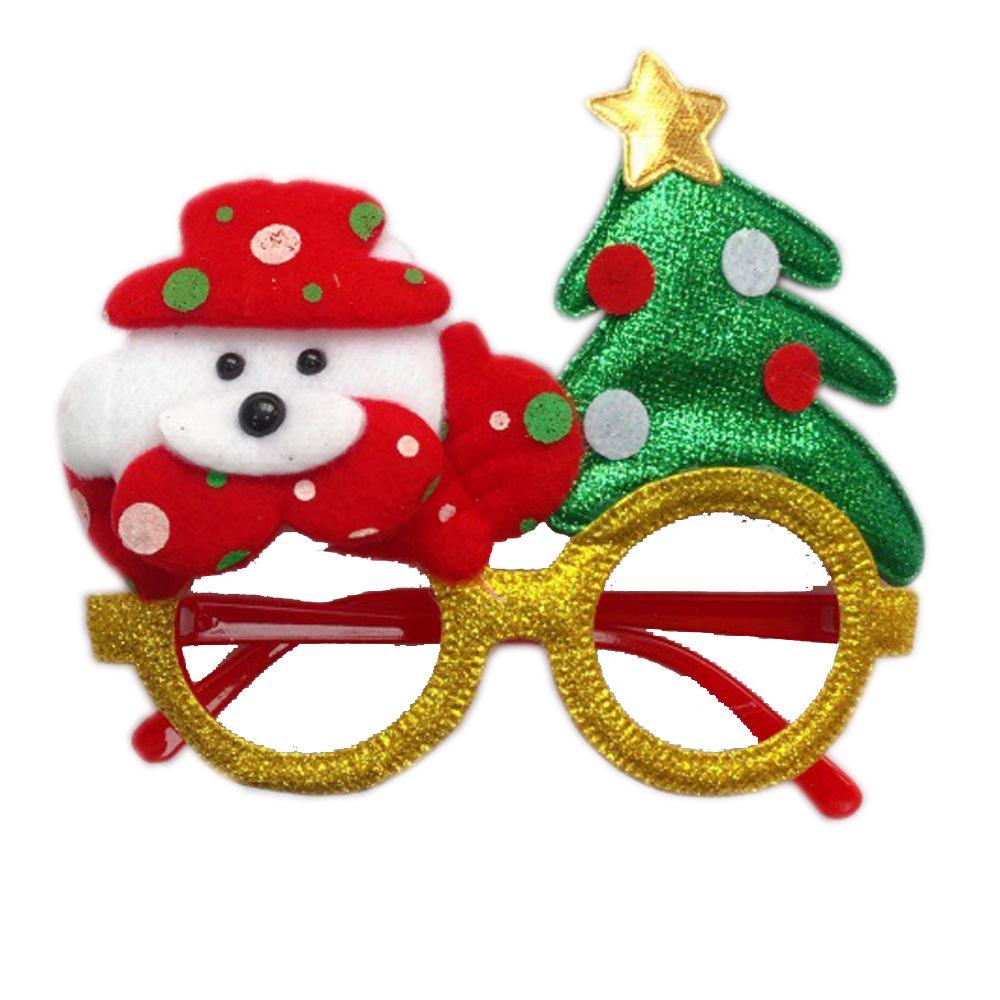 Weihnachts-Cartoon-Brillen - Geschenke für Erwachsene & Kinder, mit Weihnachtsmann, Schneemann und Geweih