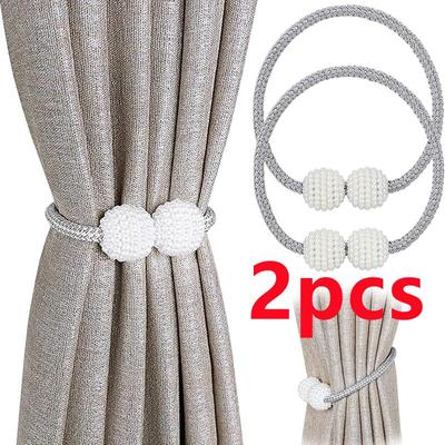 2PCS Perle Magnetische Vorhang Clip Vorhang Halter Raffhalter Schnalle Clips Hängen Ball Schnalle Raffhalter Vorhang Dekor Zubehör