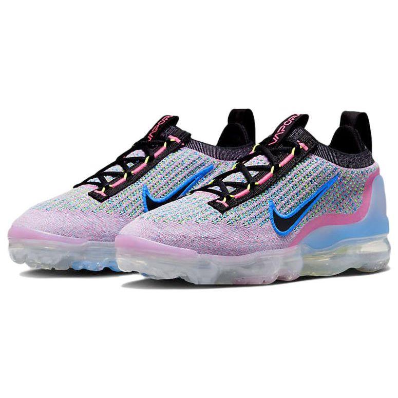Nike Air VaporMax 2021 Flyknit Next Nature Pink Blast Photo Blue Women Sneakers Volt Black DX3369-600