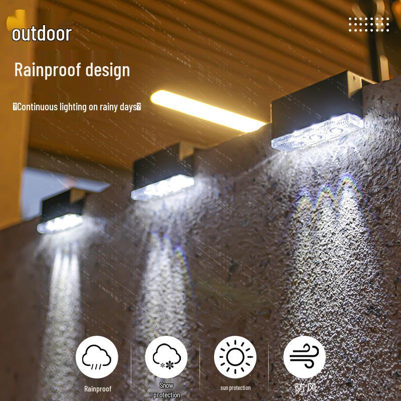 LED Waterproof Solar Step Light for Outdoor Courtyard, Staircase, and Garden Railings