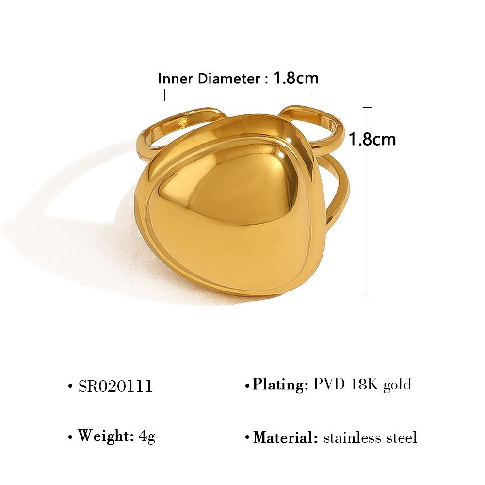 18K Gold Nicht verblassend Leichter Luxus High-End Lava Edelstahl Offener Ring Damenring Ring Ring