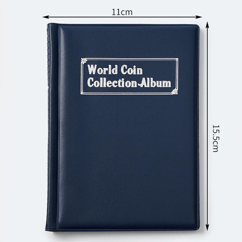 Kniha na sbírku mincí se 120 kapsami 10 stran Držák na sbírku mincí Album Organizér na pamětní mince Úložný prostor