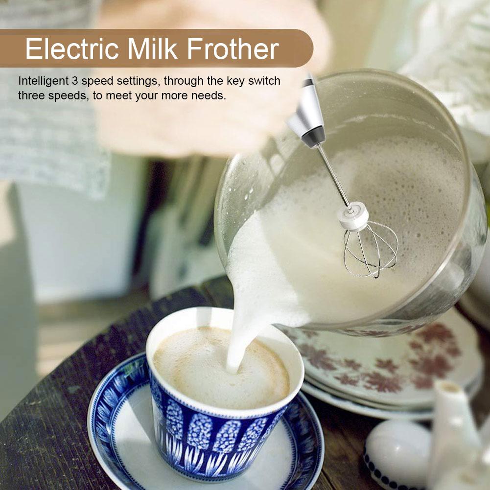 Rechargeable Milk Frother Electric Coffee Mixer Handheld Egg Beater Household Kitchen Tools