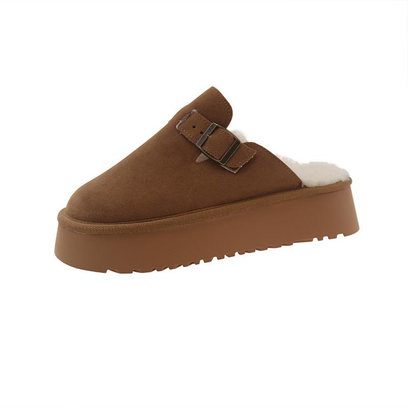 

Autumn and winter new muffin bottom large size bag head Boken cotton slippers tide 35