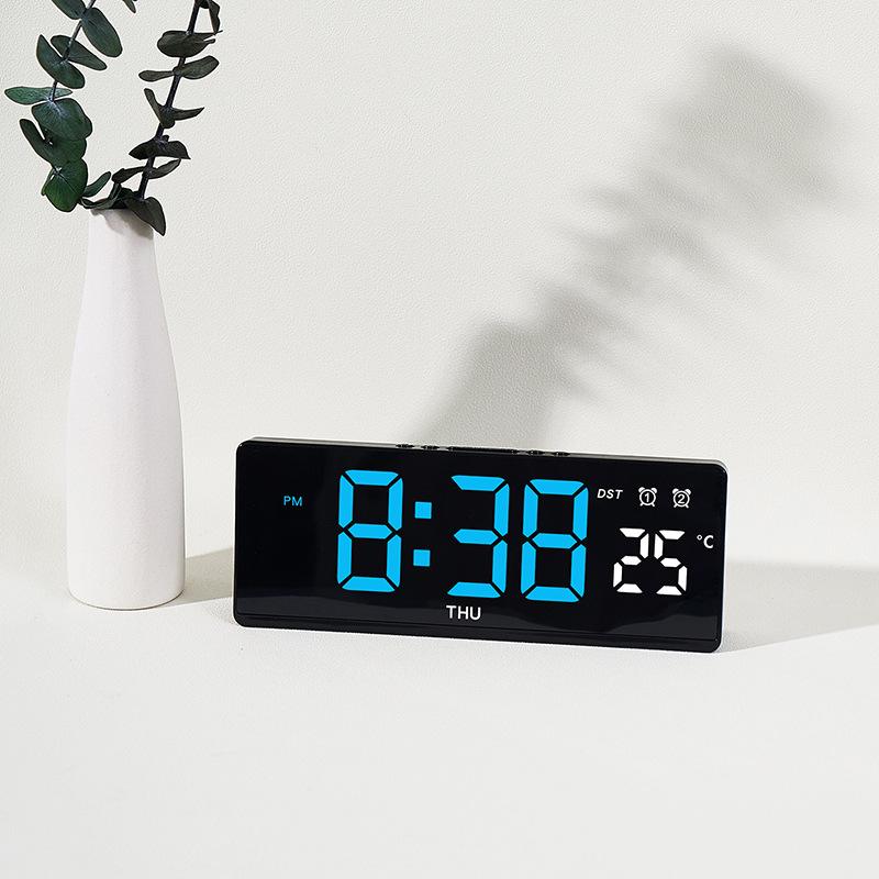 New LED Alarm Clock Two Sets of Simple Desktop Clocks Large Screen Digital Clock Bedroom Bedside