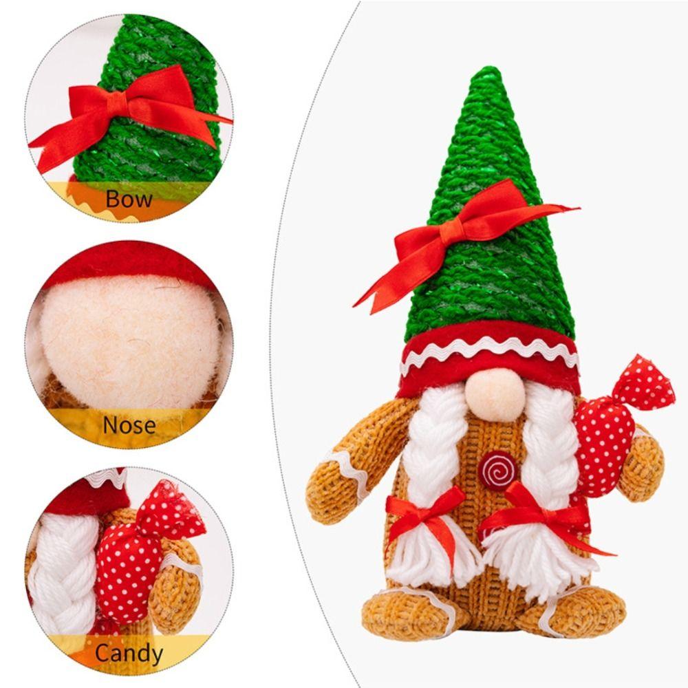 Long Hair/Long Beard Gingerbread Dwarf Dolls Rolling Pin Winter Gnomes Decorations  Thanksgiving