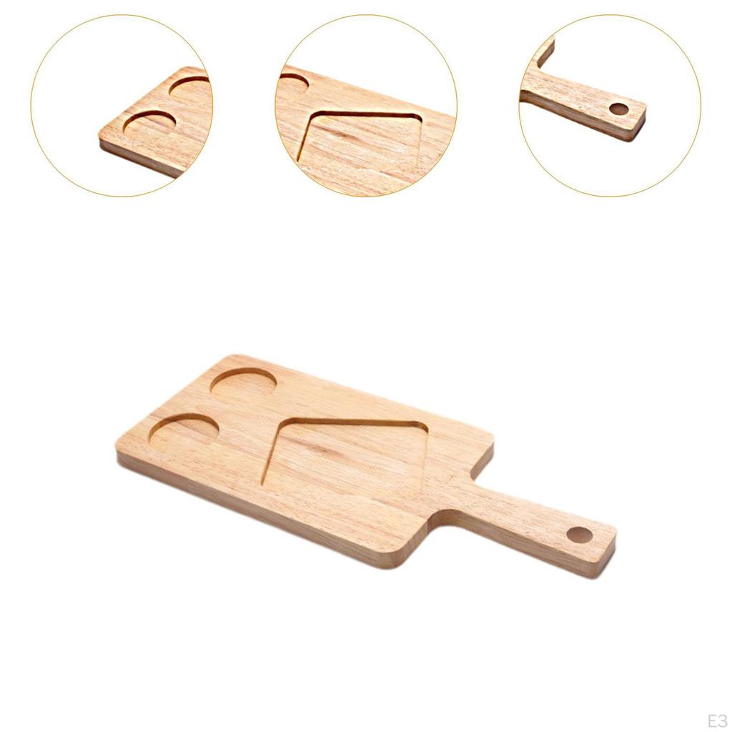 Elegant Wooden Appetizer Tray, Versatile Food Serving Stand for Events