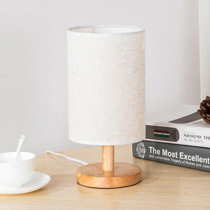 Simple Table Lamp Table Bedroom Cabinet Night Lamp Solid Wood Gift Gift Nig