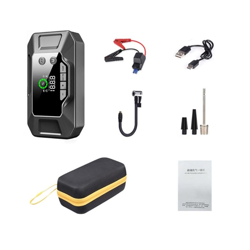 Compact Emergency Car Battery Booster And Air Compressor Tire Inflator With 35L/Min Inflation Rate For Roadside Assistance