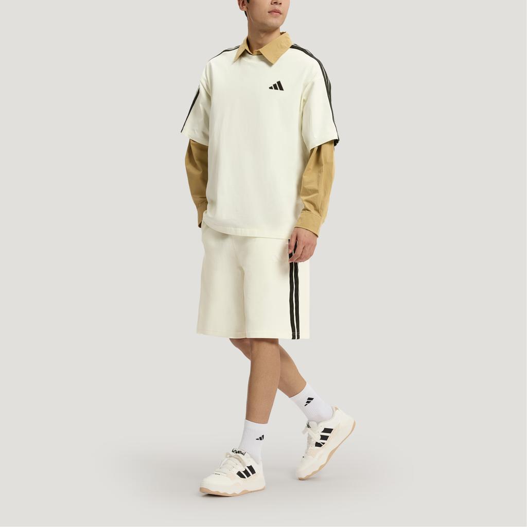 adidas ST 3 Oversized Striped Patchwork Comfortable Casual T-Shirt Men Tops KR2556