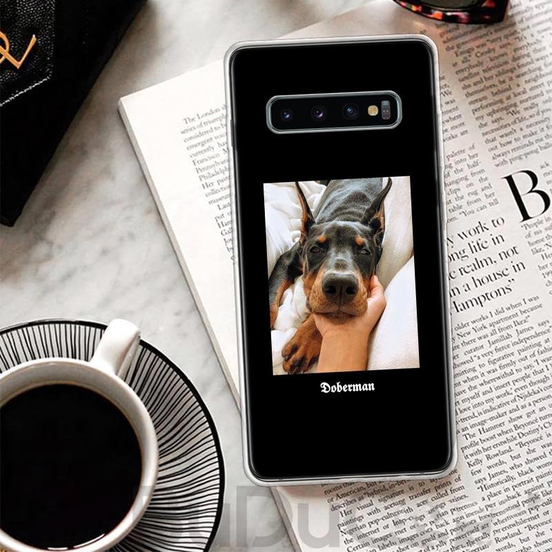

Black Dachshund Doberman Cover For Samsung Galaxy S23 S22 S24 Ultra S21 Plus S20 FE Phone Case S10 + S10E S9 S8 Print Coque Samsung S8