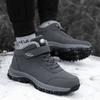 Fashion Outdoor Non-slip Man Snow Boots 2024 Thickened Warm Men Casual Shoes Winter Hiking Boots Plus Velvet Large Size Waterproof Boots